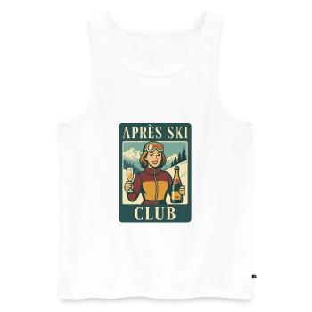 Retro Après Ski Club Sports d’hiver - Débardeur bio Premium Homme - blanc - Devant - Michal (187cm)