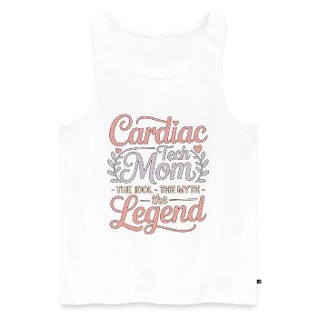 Cardiac Tech Mom The Idol The Myth Cath Lab Tech - Männer Premium Bio Tank Top - Weiß - Vorne - AI Model Male 178 light (178cm)