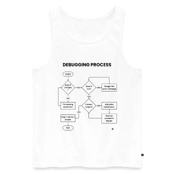 Processus de débogage - L’expédier avant de casser le cadeau - Débardeur bio Premium Homme - blanc - Devant - Michal (187cm)
