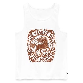 Year Of The Fire Horse Celebration Design - Men's Premium Organic Tank Top - white - Front - AI Model Male 178 light (178cm)