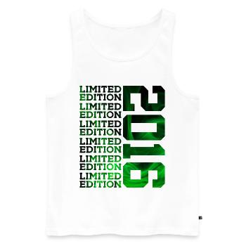 LIMITED EDITION 2016 10 YEARS 10TH BIRTHDAY - Men's Premium Organic Tank Top - white - Front - Michal (187cm)