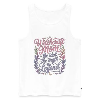 Witchcraft Mom The Idol The Myth Tarot Reading - Men's Premium Organic Tank Top - white - Front - AI Model Male 178 light (178cm)