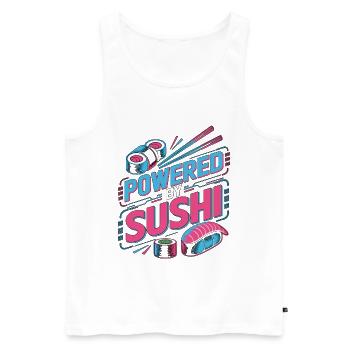Sushi alimenté par le sushi Passionné de cuisine japonaise - Débardeur bio Premium Homme - blanc - Devant - Michal (187cm)