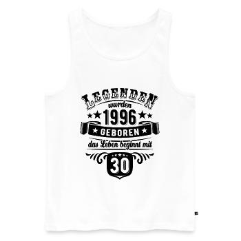 Legends were born in 1996 | 30 years - Men's Premium Organic Tank Top - white - Front - Michal (187cm)