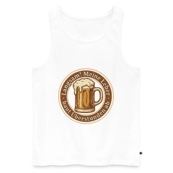 Langsam Meine Leber Überstunden Bier - Männer Premium Bio Tank Top - Weiß - Vorne - AI Model Male 178 light (178cm)