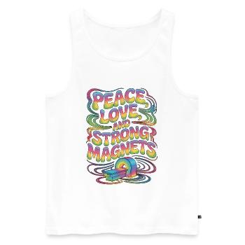 MRI Tech Peace Love And Radiologic Technologist - Männer Premium Bio Tank Top - Weiß - Vorne - Michal (187cm)