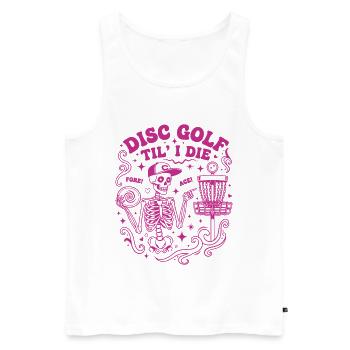 Disc Golf Til I Die Fore Ace Funny Disc Golfer - Männer Premium Bio Tank Top - Weiß - Vorne - AI Model Male 178 light (178cm)