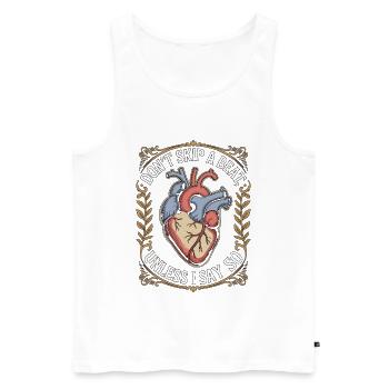 Cardiac Tech Don't Skip A Beat Unless Cath Lab - Männer Premium Bio Tank Top - Weiß - Vorne - AI Model Male 178 light (178cm)
