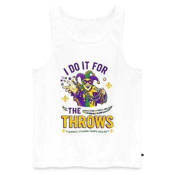 Mardi Gras Jester Beads - Men's Premium Organic Tank Top - white - Front - AI Model Male 178 light (178cm)
