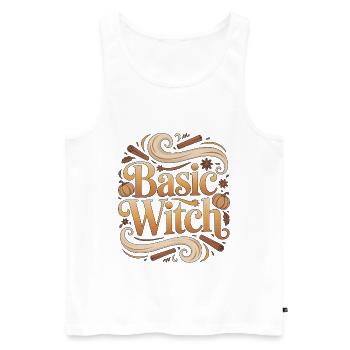 Witchcraft Basic Witch Loves Tarot Reading Wicca - Men's Premium Organic Tank Top - white - Front - AI Model Male 178 light (178cm)