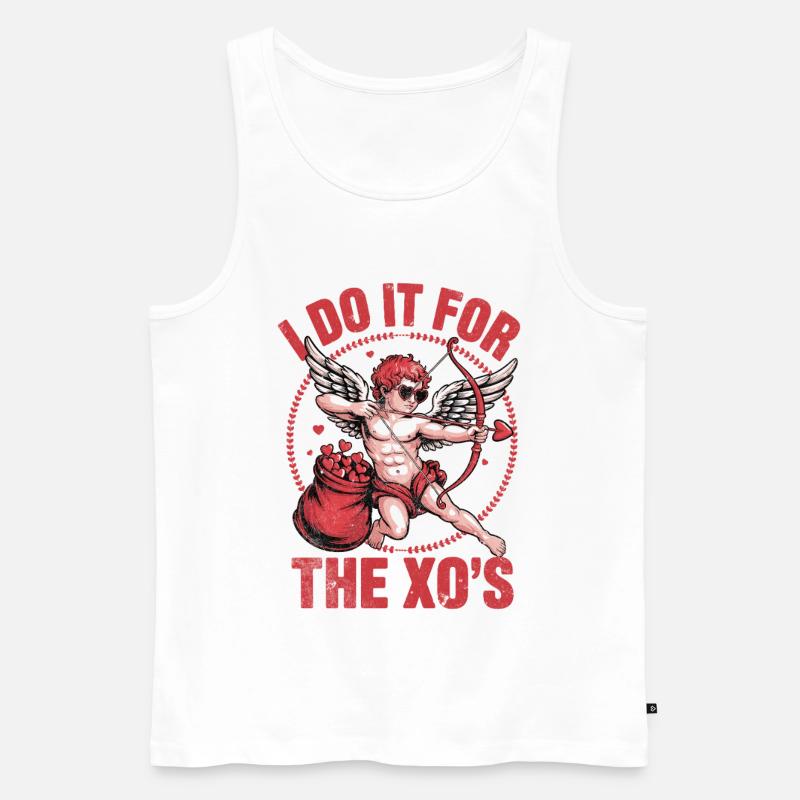 Amor Bogen: XO Liebesjagd - Männer Premium Bio Tank Top - Weiß
