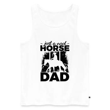 Horse Father - Men's Premium Organic Tank Top - white - Front - Michal (187cm)