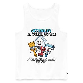 Official Renovation Team Funny DIYer - Men's Premium Organic Tank Top - white - Front - Michal (187cm)