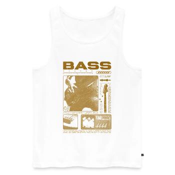Bassgitarrenliebhaber Bassist Streetwear - Männer Premium Bio Tank Top - Weiß - Vorne - Michal (187cm)
