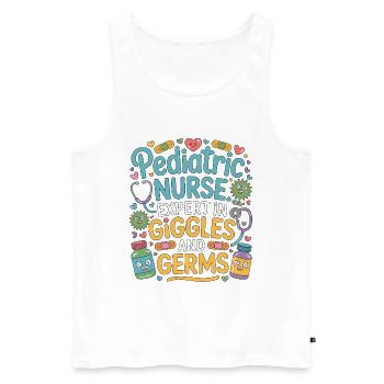 Pediatric Nurse Expert In Giggles And Healthcare - Men's Premium Organic Tank Top - white - Front - Michal (187cm)
