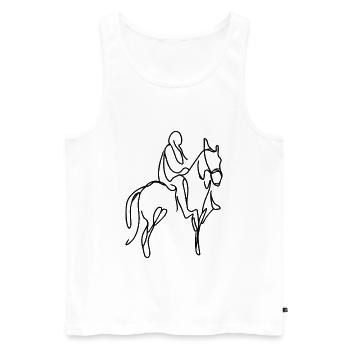 Dessin par onglet - Débardeur bio Premium Homme - blanc - Devant - Michal (187cm)