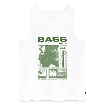 Bassgitarrenliebhaber Bassist Streetwear - Männer Premium Bio Tank Top - Weiß - Vorne - Michal (187cm)