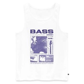 Bassgitarrenliebhaber Bassist Streetwear - Männer Premium Bio Tank Top - Weiß - Vorne - Michal (187cm)