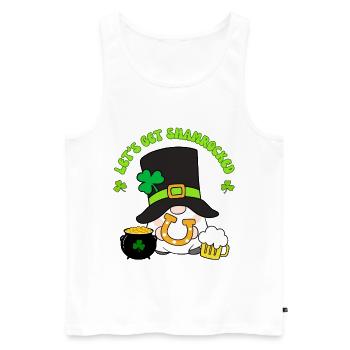 Lass uns den Kleeblatt bekommen, Leprechaun Tee - Männer Premium Bio Tank Top - Weiß - Vorne - AI Model Male 178 light (178cm)