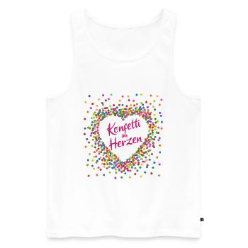 Confetti in the Heart - Carnival in the Blood Costume - Men's Premium Organic Tank Top - white - Front - Michal (187cm)