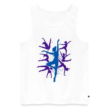 Gymnastique Gymnastique Acrobatie Gymnastique artistique - Débardeur bio Premium Homme - blanc - Devant - AI Model Male 178 light (178cm)