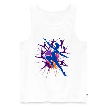 Gymnastique Gymnastique Acrobatie Gymnastique artistique - Débardeur bio Premium Homme - blanc - Devant - AI Model Male 178 light (178cm)