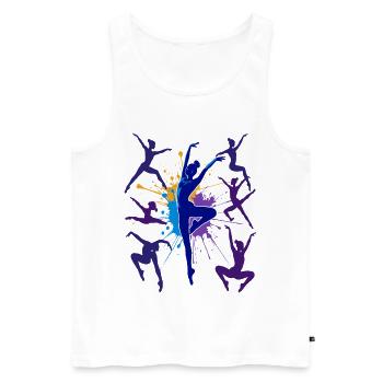 Gymnastique Gymnastique Acrobatie Gymnastique artistique - Débardeur bio Premium Homme - blanc - Devant - AI Model Male 178 light (178cm)