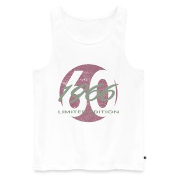 60e anniversaire 1966 cadeau pour hommes et femmes - Débardeur bio Premium Homme - blanc - Devant - Michal (187cm)