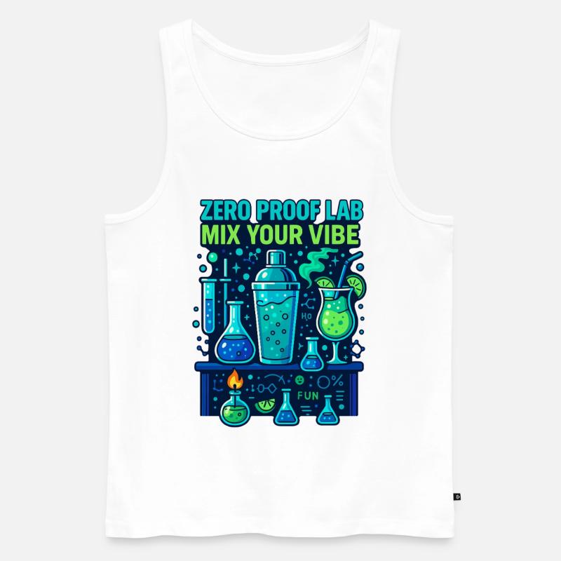 zero proof lab, mocktail chemie - Männer Premium Bio Tank Top - Weiß