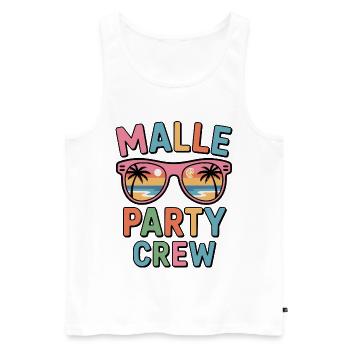 Équipe de la Malle Party Majorque Été - Débardeur bio Premium Homme - blanc - Devant - Michal (187cm)