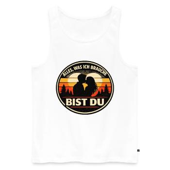 All I need is you, Valentine's Day - Men's Premium Organic Tank Top - white - Front - Michal (187cm)