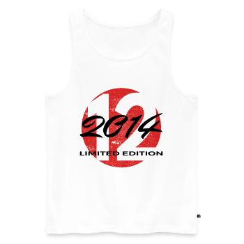 12th Birthday 2014 Boys and Girls Gift - Men's Premium Organic Tank Top - white - Front - Michal (187cm)