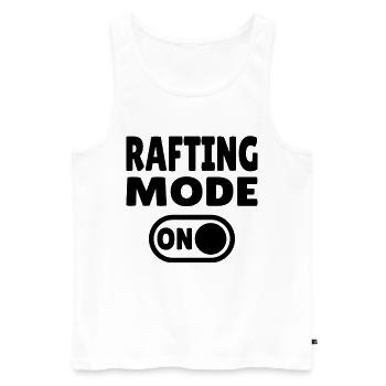 Mode rafting activé – Eaux vives en canot pneumatique - Débardeur bio Premium Homme - blanc - Devant - AI Model Male 178 light (178cm)