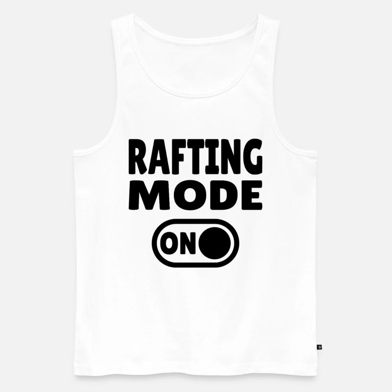 Rafting Mode ON – Wildwasser im Schlauchboot - Männer Premium Bio Tank Top - Weiß