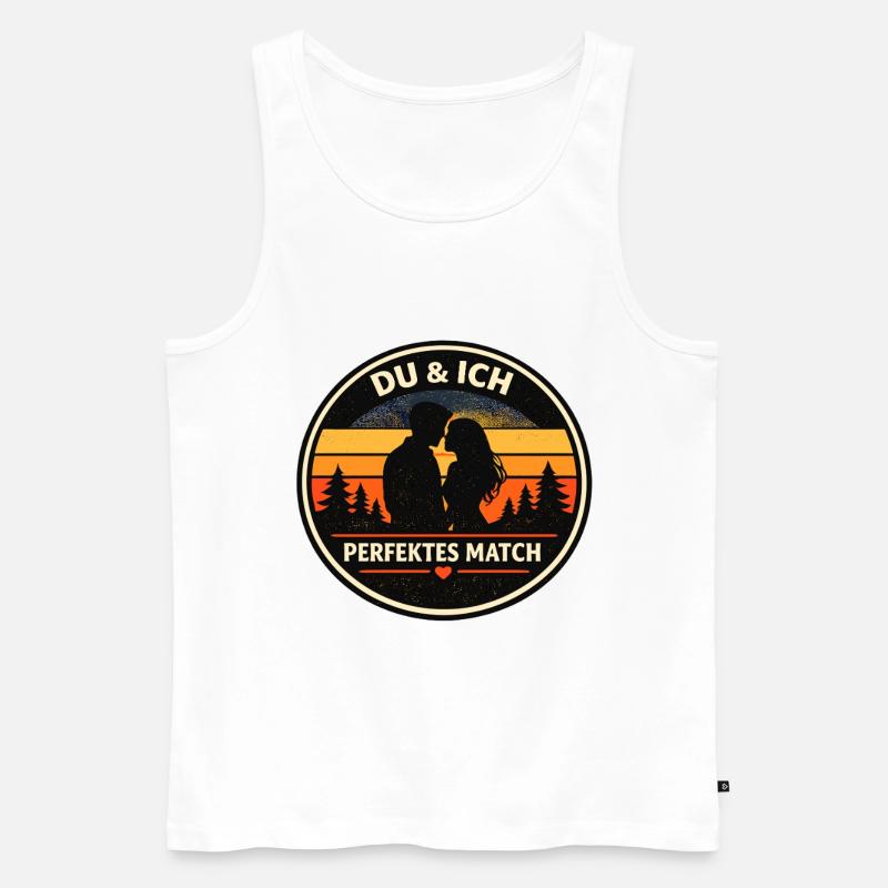 Du & Ich perfektes Match Partnerlook - Männer Premium Bio Tank Top - Weiß