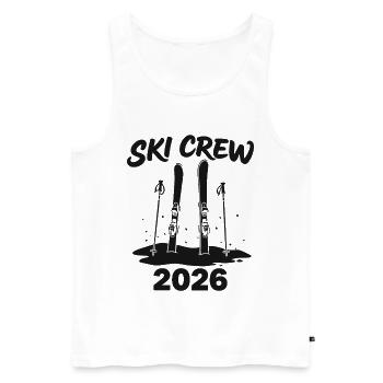 SKI CREW Tenue de vacances d’hiver et après-ski - Débardeur bio Premium Homme - blanc - Devant - Michal (187cm)