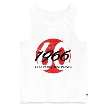 60e anniversaire 1966 cadeau pour hommes et femmes - Débardeur bio Premium Homme - blanc - Devant - Michal (187cm)