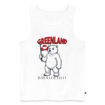 Greenland Is Not For Sale - Männer Premium Bio Tank Top - Weiß - Vorne - Michal (187cm)
