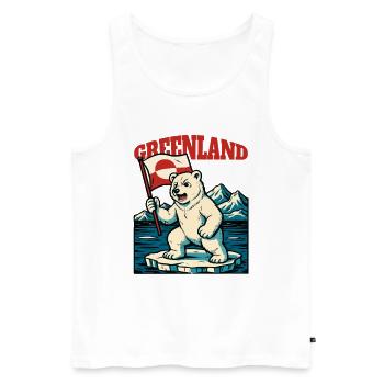 Greenland Is Not For Sale - Männer Premium Bio Tank Top - Weiß - Vorne - Michal (187cm)