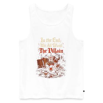 Romance sombre Booktok Nous voulons tous le méchant - Débardeur bio Premium Homme - blanc - Devant - AI Model Male 178 light (178cm)