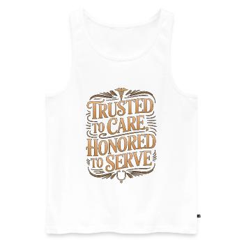 Nurse Practitioner Trusted To Care Primary Care - Männer Premium Bio Tank Top - Weiß - Vorne - AI Model Male 178 light (178cm)
