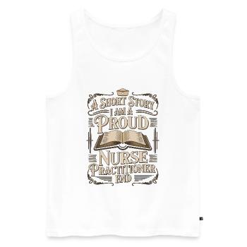 Nurse Practitioner A Short Story Registered Nurse - Männer Premium Bio Tank Top - Weiß - Vorne - AI Model Male 178 light (178cm)