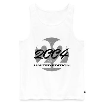 22nd Birthday 2004 Gift for Men and Women - Men's Premium Organic Tank Top - white - Front - AI Model Male 178 light (178cm)