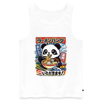 Panda de Kawaii | Ramen | Soupe de nouilles | Restauration rapide - Débardeur bio Premium Homme - blanc - Devant - Michal (187cm)