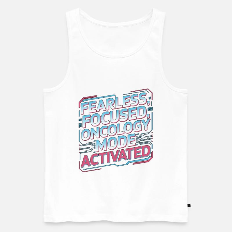 Oncology Nurse Fearless Focused Nurse Practitioner - Männer Premium Bio Tank Top - Weiß