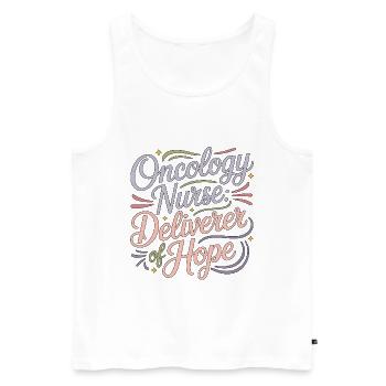 Oncology Nurse Deliverer Of Hope Oncology Nursing - Men's Premium Organic Tank Top - white - Front - Michal (187cm)