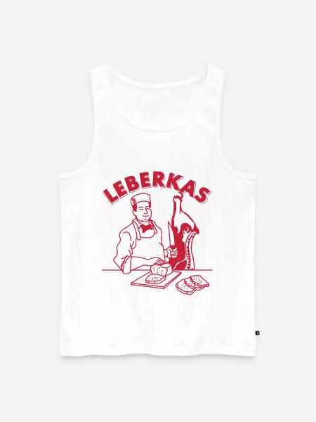 Funny butcher, Leberkäse, Bavarian doner kebab - Men's Premium Organic Tank Top - white