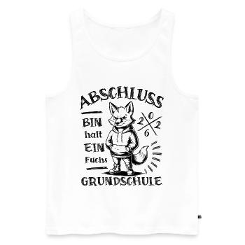 Graduation 2026 Primary School - I'm just a fox - Men's Premium Organic Tank Top - white - Front - Michal (187cm)