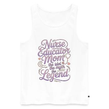 Nurse Educator Mom The Idol The Myth Nurse Aide - Men's Premium Organic Tank Top - white - Front - Michal (187cm)