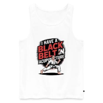 Acupuncture Chinese Medicine Health - Men's Premium Organic Tank Top - white - Front - AI Model Male 178 light (178cm)